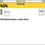 Rändelschraube DIN 464 hohe FormM4x 25 Messing 25 Stück - VPE: 25