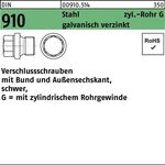 Verschlußschraube DIN 910 Bund/Außen-6-kt G 3/4 A Stahl galv.verz. 25St. - VPE: 25