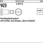 Flachkopfschraube DIN 923 Schlitz/Ansatz M6x 5x 9,0 4.8/5.8 100 Stück - VPE: 100