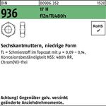 Sechskantmutter DIN 936 M20 17 H flZnnc 480h-L 50 Stück - VPE: 50