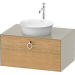 Duravit Waschtischunterbau WHITE TULIP 800x408mm 1 Ausz. we hgl o ES