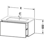 Duravit Waschtischunterbau XSQUARE 610x400x478mm 1 Ausz. we sdm ES Ah mitte