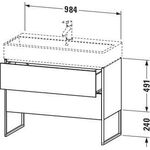 Duravit Waschtischunterbau XSQUARE 984x731x460mm 2 Au we hgl ES Ahorn mitte