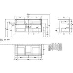 V&B Waschtischunterschrank COLLARO 1200x548x500mm m LED-B. White Wood