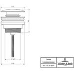 V&B Push-Open Ablaufgarnitur Universal Taps u Fittings 63x63x61mm bru ni matt