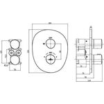 V&B Fertigmontageset ANTAO Therm. m Einw-Meng. 184x221x134mm chrom