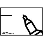 Permanentmarker 404 blau Strich-B.0,75mm Rundspitze EDDING - VPE: 10