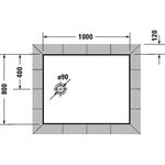 Duravit Rechteck-Duschwanne TEMPANO mit Antislip 1000x800x40mm weiß