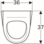 Geberit Urinal RENOVA Zul von hinten Abgang nach hinten weiß