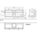 V&B Waschtischunterschrank FINION 1600x603x501mm AP Gl wh ma gls wh lacq.