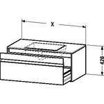 Duravit Waschtischunterbau KETHO 550x800x426mm weiß matt