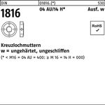 Kreuzlochmutter DIN 1816 M80x 2 Automatenstahl/14 H 1 Stück