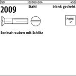 Senkschraube ISO 2009 Schlitz M1,4x 5 Stahl blank gedreht 100 Stück - VPE: 100