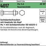 Sechskantschraube ISO 4017 VG Mutter M12x 35 5.6 AD W7 feuerverz. 100St. - VPE: 100