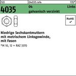 Sechskantmutter ISO 4035 niedrig Fasen links M24 Automatenstahl galv.verz. 25St. - VPE: 25