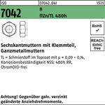 Sechskantmutter ISO 7042 Klemmteil M20 8 zinklamellenbes. flZnnc 480h-L 50St. - VPE: 50