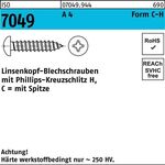 Blechschraube ISO 7049 LIKO Spitze/PH C 3,9x 50-H A 4 500 Stück - VPE: 500