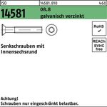 Senkschraube ISO 14581 ISR M4x25 T20 8.8 galv.verz. 500St. - VPE: 500