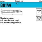 Stockschraube R 88149 Typ 23 E M6x 120 A 2 100 Stück - VPE: 100