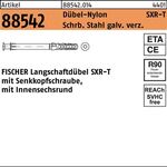 Rahmendübel R 88542 SXR 10x120 T Schraube Sta verz./Dübel-Nylon 50St. FISCHER - VPE: 50