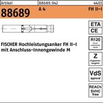 Hochleistungsanker R 88689 FH II 12/M 6 I A 4 25 Stück FISCHER - VPE: 25