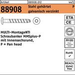 Schraubanker R 88908 MMSplus-P 7,5x60/5/25 T30 Stahl galv.verz. 50St. HECO - VPE: 50