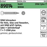 ZYLKOschraube R 89014 T-STAR 6x 160-T30 Stahl WIROX 100 Stück SPAX - VPE: 100