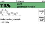 Federstecker DIN 11024 DrahtD. 7 Stahl einfach gal Zn 25 Stück - VPE: 25