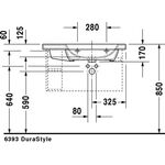 Duravit Möbelwaschtisch DURASTYLE Be re m ÜL HLB 800x480mm 1 HL weiß WG