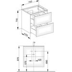 Keuco Waschtischunterbau EDITION 11 700x700x535mm ant