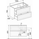 Keuco WTU EDITION 11 PLANNING 1050x700x535mm Kumme re Ei he