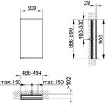 Keuco Spiegelschrank ROYAL MODULAR 2.0 Breite 500mm Höhe 900mm Tiefe 120mm