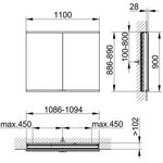 Keuco Spiegelschrank ROYAL MODULAR 2.0 Breite 1100mm Höhe 900mm Tiefe 120mm