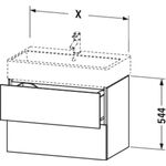 Duravit Waschtischunterbau L-CUBE 544x484x459mm basalt matt