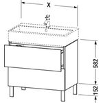 Duravit Waschtischunterbau L-CUBE 582x484x459mm weiß matt