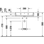 Duravit Waschtisch VERO AIR m ÜL HLB geschli 700x470mm 1 HL weiß WG