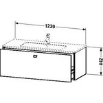 Duravit Waschtischunterbau BRIOSO Gri Frontfarbe 442x1220x479mm bas matt