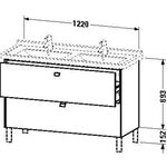 Duravit WT-Unterbau BRIOSO COMPACT Gri Frontfarbe 693x1220x469mm lichtbl ma