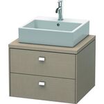 Duravit Konsolenunterschrank BRIOSO Griffe chrom 442x620x550mm leinen