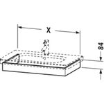 Duravit Waschtischblende DURASTYLE 448x580x84mm lichtblau matt