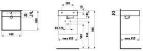 Laufen Handwaschbecken KARTELL 460x460mm o ÜL ohne Hahnloch weiß LCC