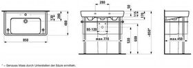 Laufen Waschtisch LAUFEN PRO A 850x480mm m ÜL 1 HL-Ausf. weiß