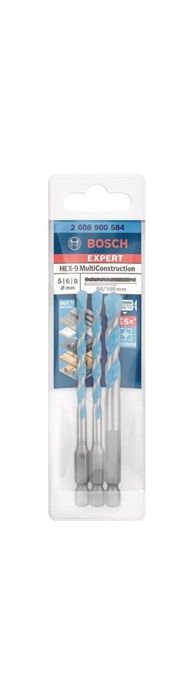 Bohrersatz Expert MultiConstruction HEX-9 3-tlg.5/6/8mm 6-kant BOSCH