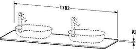 Duravit Massivholzkonsole LUV 25x1783x595mm nussbaum massiv