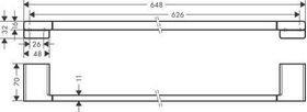 HG Badetuchhalter AddStoris 648mm mattschwarz