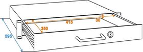 OMNITRONIC Rackschublade mit Schloss 1HE