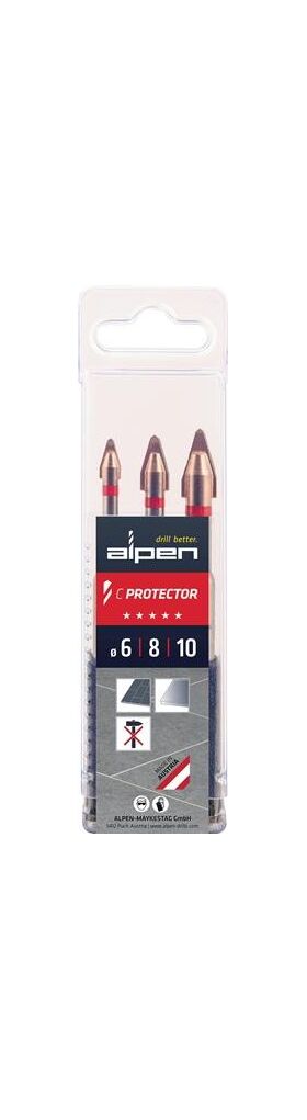 Fliesenbohrersatz C PROTECTOR 3-tlg.D.6/8/10mm ALPEN