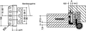 Türband B8107B PA 98 signalweiß ma gefälzter Holzflügel Rolle 105mm DIN L/R HEWI