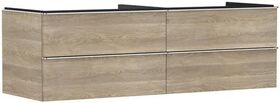 HG Waschtischunterschrank Xelu Q 1560x485x550mm eiche natur Griff chrom