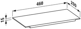 Laufen Ablage KARTELL für Waschtisch, 460x200x15mm rauchgrau